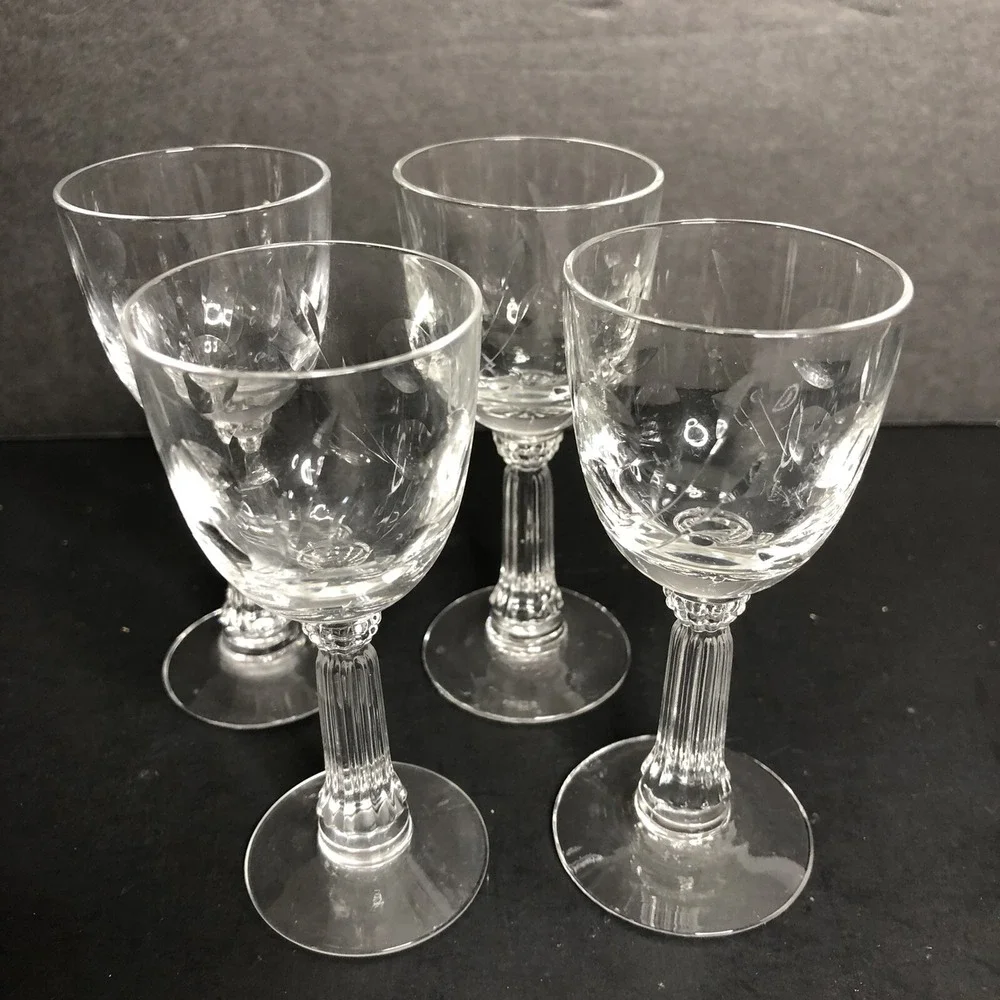 4 Fostoria SPINET Cordial Liquor Glasses 3 3/4